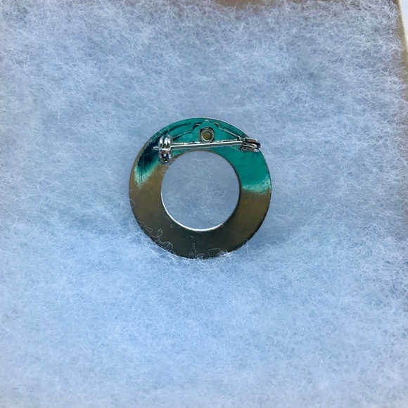 Vintage Circle Silver Brooch - Picture 4 of 4